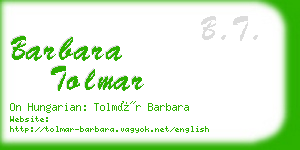 barbara tolmar business card